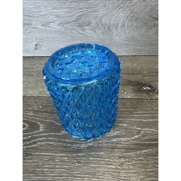 Vintage EAPG Central Glass company 7.75”Diamond Pattern Candy Jar With Lid - Picture 7 of 10